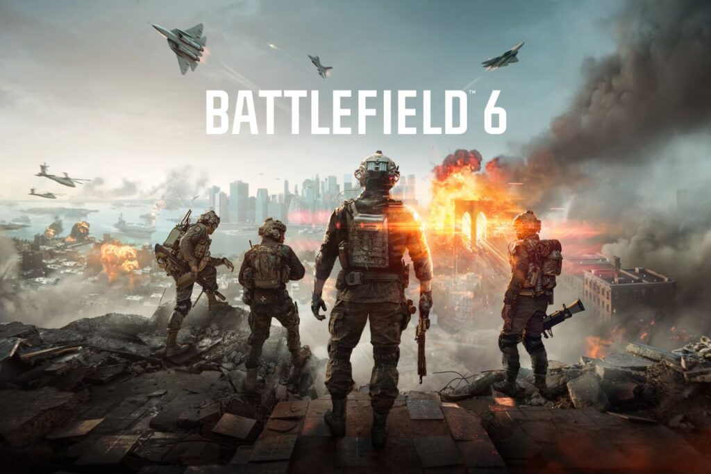 Battlefield-style scene with soldiers in teal-orange lighting and an overlay panel reading “Steam Top • Week of Oct 28”