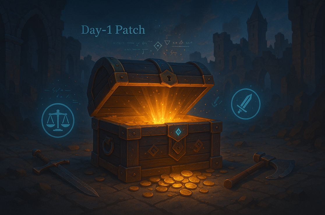 Super fantasy kingdom day-1 patch: Boss Chest rule, softer early game, and a big balance pass