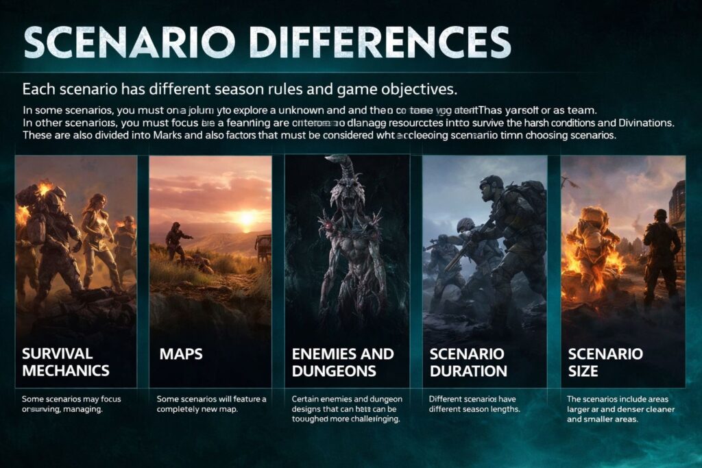 Once Humane: scenario differences