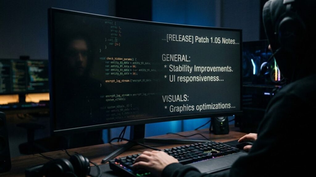 Patch notes changelog omitting undocumented game changes shipped by the studio