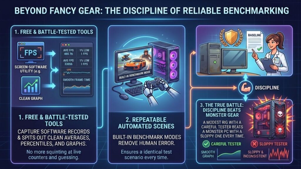 Free frame rate capture software recording benchmark data during a PC game run